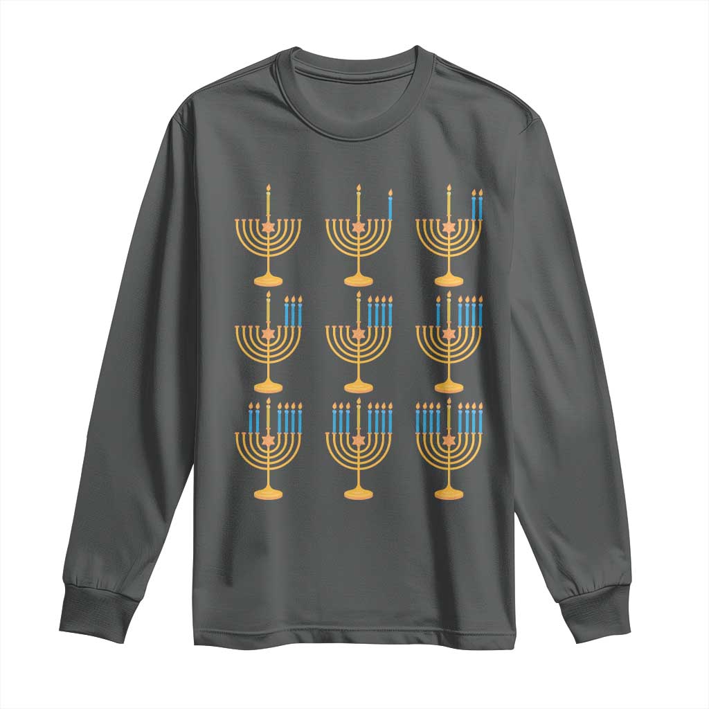 Funny Hanukkah Menorah Chanukah Jewish Holiday Long Sleeve Shirt