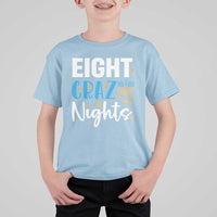 Funny Hanukkah Eight Crazy Nights T Shirt For Kid Menorah David Stars - Wonder Print Shop