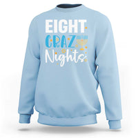 Funny Hanukkah Eight Crazy Nights Sweatshirt Menorah David Stars - Wonder Print Shop