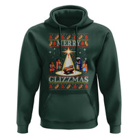 Funny Merry Glizzmas Hoodie Hot Dog Christmas Nativity Scene