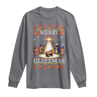 Funny Merry Glizzmas Long Sleeve Shirt Hot Dog Christmas Nativity Scene