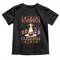Funny Merry Glizzmas Toddler T Shirt Hot Dog Christmas Nativity Scene