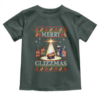 Funny Merry Glizzmas Toddler T Shirt Hot Dog Christmas Nativity Scene