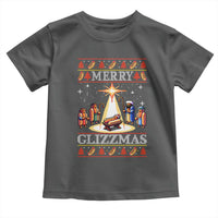 Funny Merry Glizzmas Toddler T Shirt Hot Dog Christmas Nativity Scene