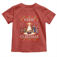 Funny Merry Glizzmas Toddler T Shirt Hot Dog Christmas Nativity Scene