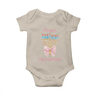 Happy Hanukkah Coquette Baby Onesie Cute Menorah Pink Bow