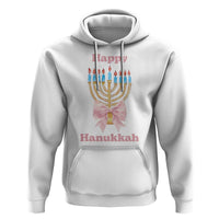 Happy Hanukkah Coquette Hoodie Cute Menorah Pink Bow