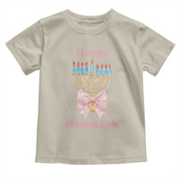Happy Hanukkah Coquette Toddler T Shirt Cute Menorah Pink Bow