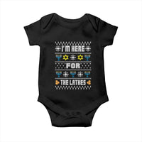 Funny Hanukkah Baby Onesie I'm Here For The Latkes Menorah
