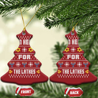 Funny Hanukkah Christmas Ornament I'm Here For The Latkes Menorah - Wonder Print Shop