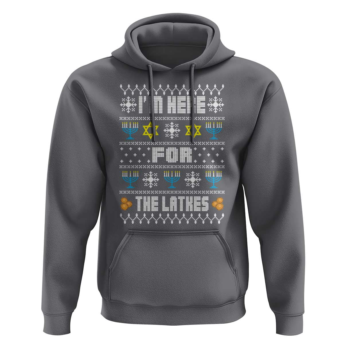 Funny Hanukkah Hoodie I'm Here For The Latkes Menorah
