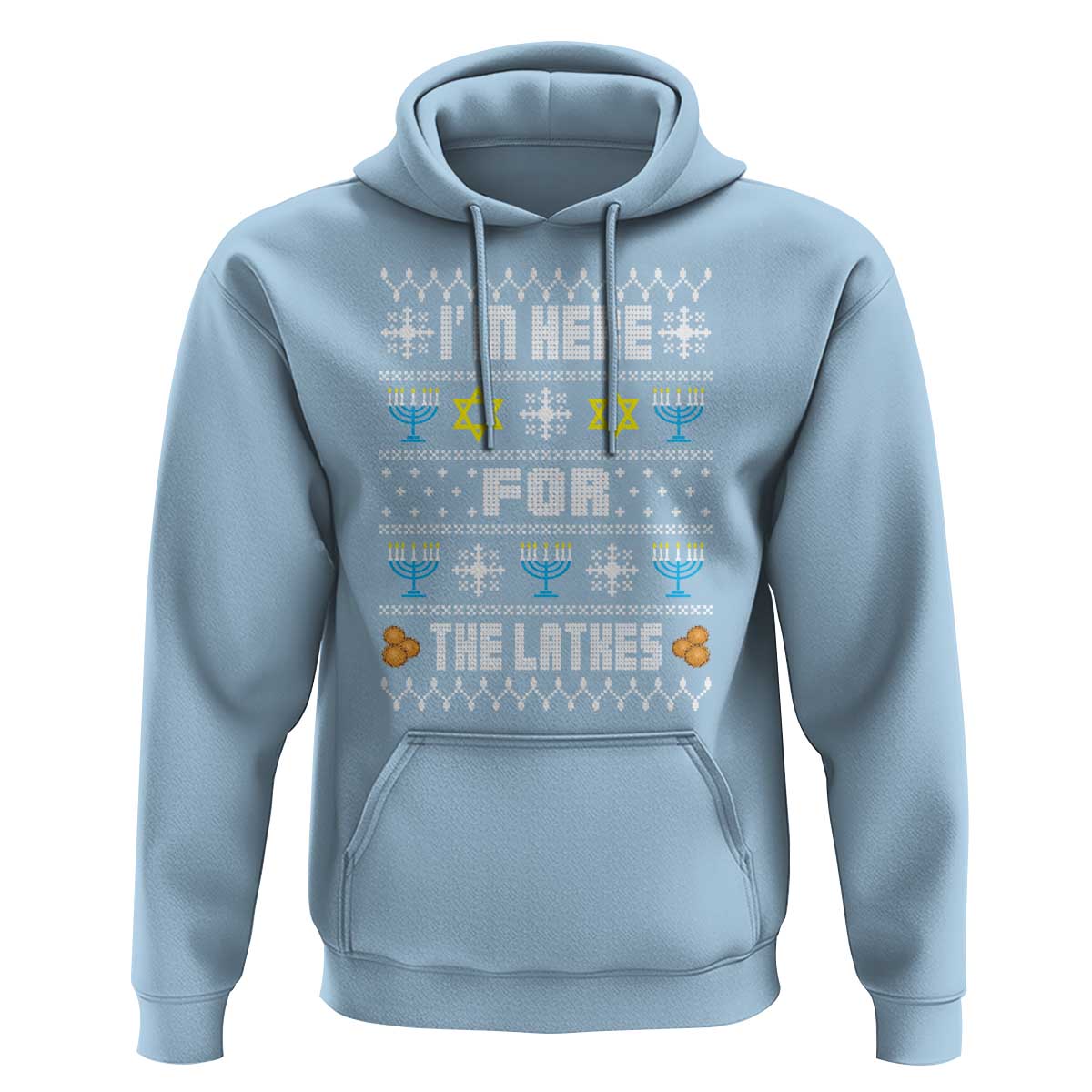 Funny Hanukkah Hoodie I'm Here For The Latkes Menorah