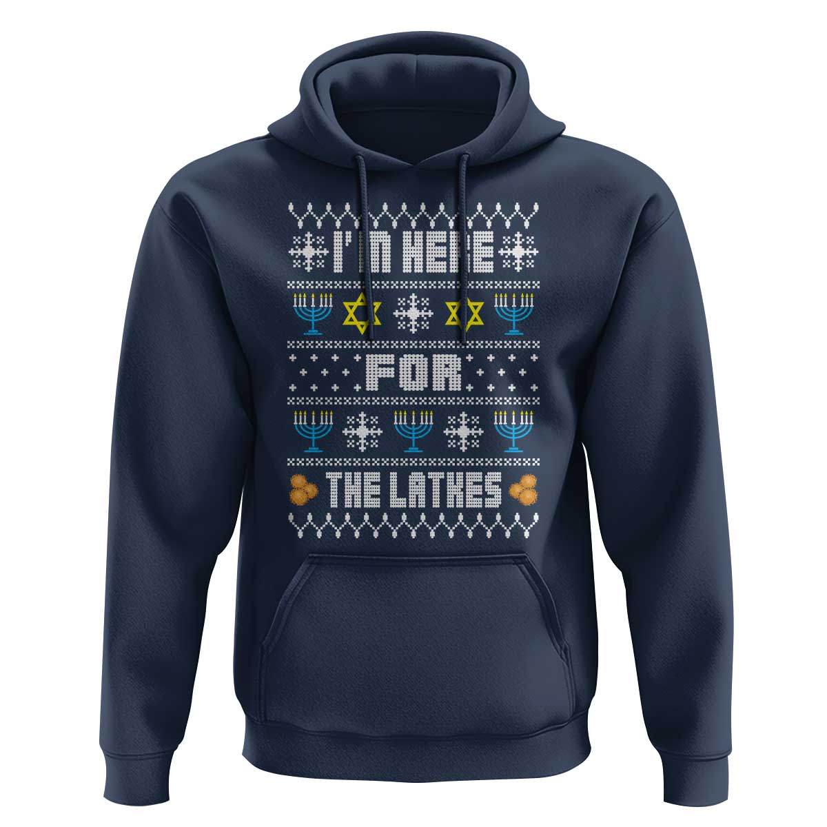 Funny Hanukkah Hoodie I'm Here For The Latkes Menorah