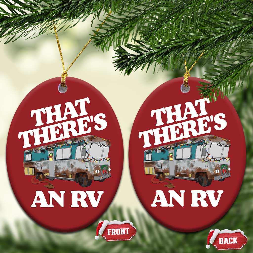Funny Xmas Movie Christmas Ornament That There's An RV Led Lights Camping Motorhome - Wonder Print Shop