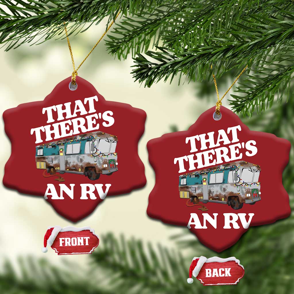 Funny Xmas Movie Christmas Ornament That There's An RV Led Lights Camping Motorhome - Wonder Print Shop