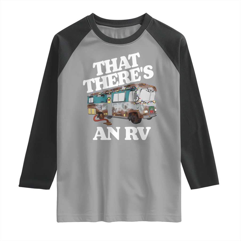 Funny Christmas Movie Raglan Shirt That There's An RV Led Lights Camping Motorhome - Wonder Print Shop