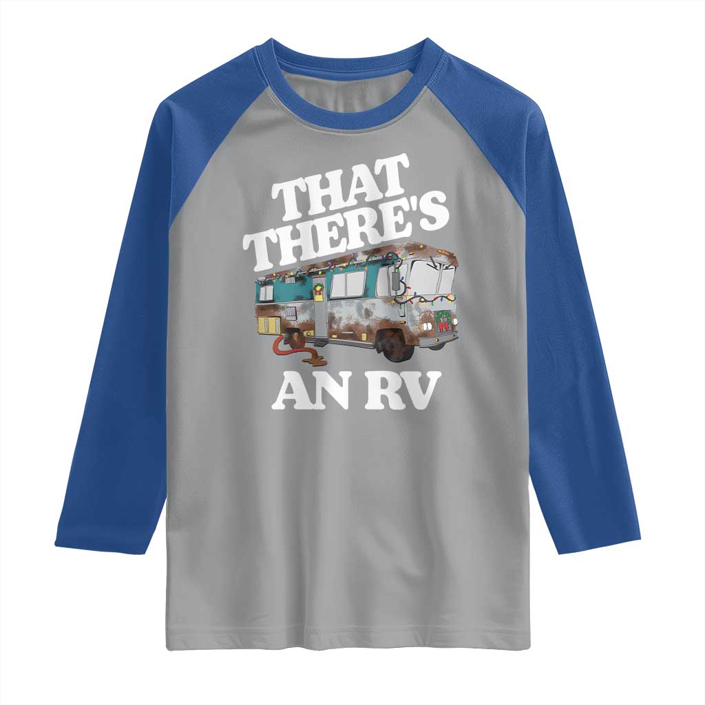 Funny Christmas Movie Raglan Shirt That There's An RV Led Lights Camping Motorhome - Wonder Print Shop