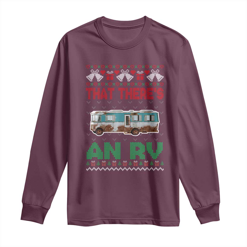 Funny Christmas Movie Long Sleeve Shirt That There's An RV Camping Motorhome Bell