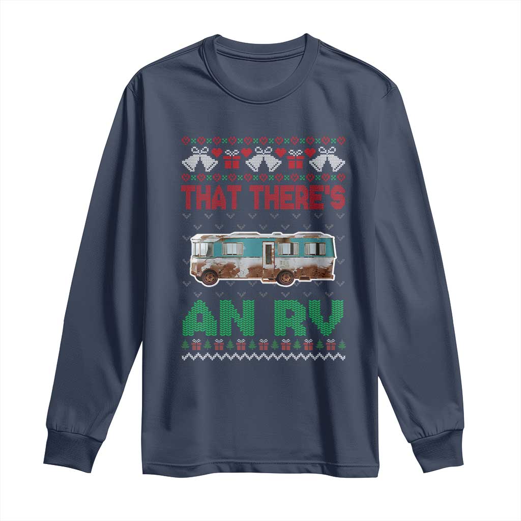Funny Christmas Movie Long Sleeve Shirt That There's An RV Camping Motorhome Bell