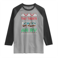Funny Christmas Movie Raglan Shirt That There's An RV Camping Motorhome Bell - Wonder Print Shop