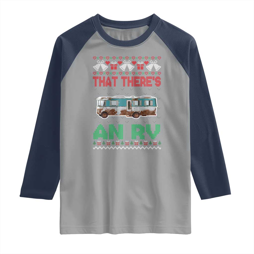 Funny Christmas Movie Raglan Shirt That There's An RV Camping Motorhome Bell - Wonder Print Shop