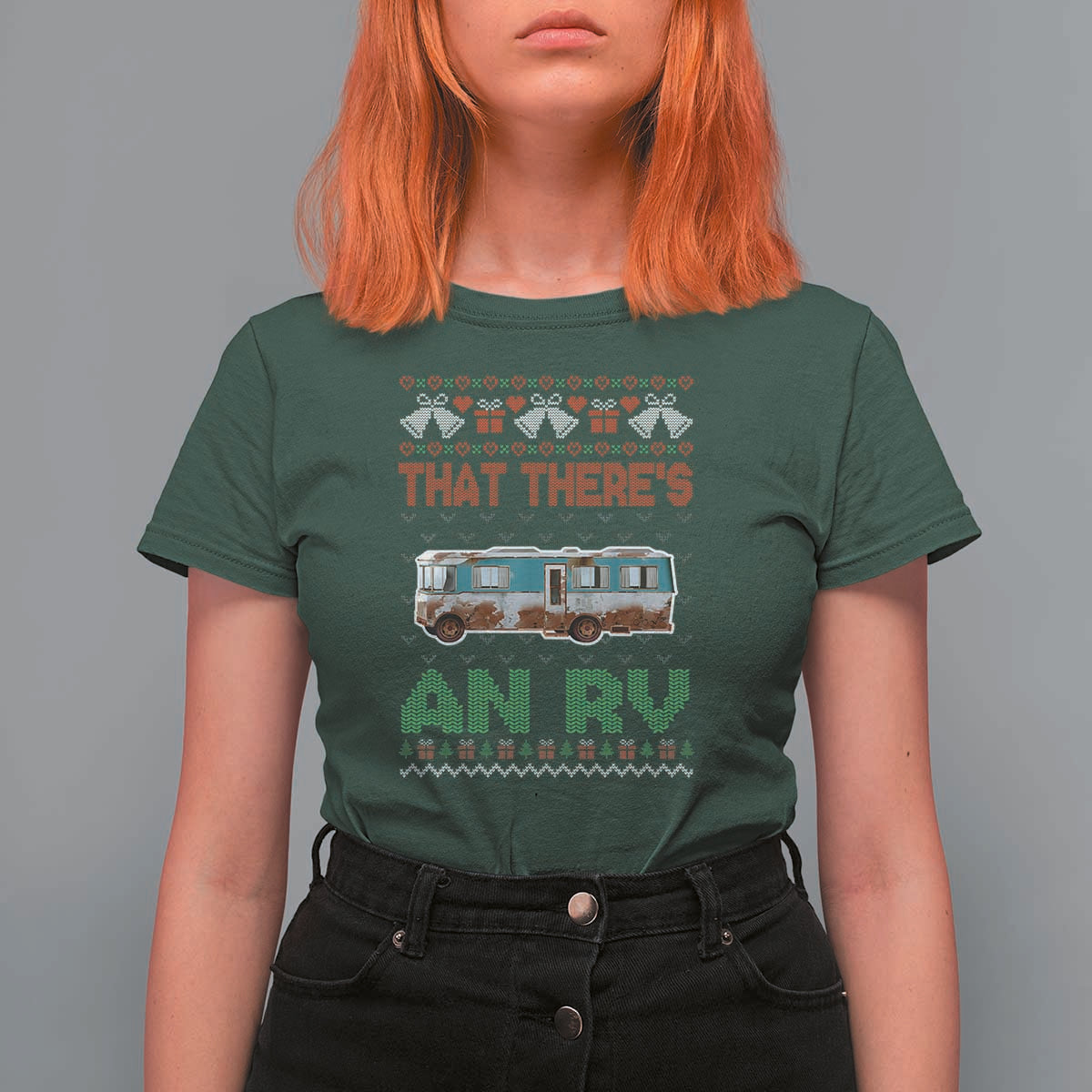Funny Christmas Movie T Shirt For Women That There's An RV Camping Motorhome Bell - Wonder Print Shop