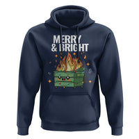 Funny Lil Fire Dumpster Christmas Hoodie Merry And Bright Xmas Led Lights