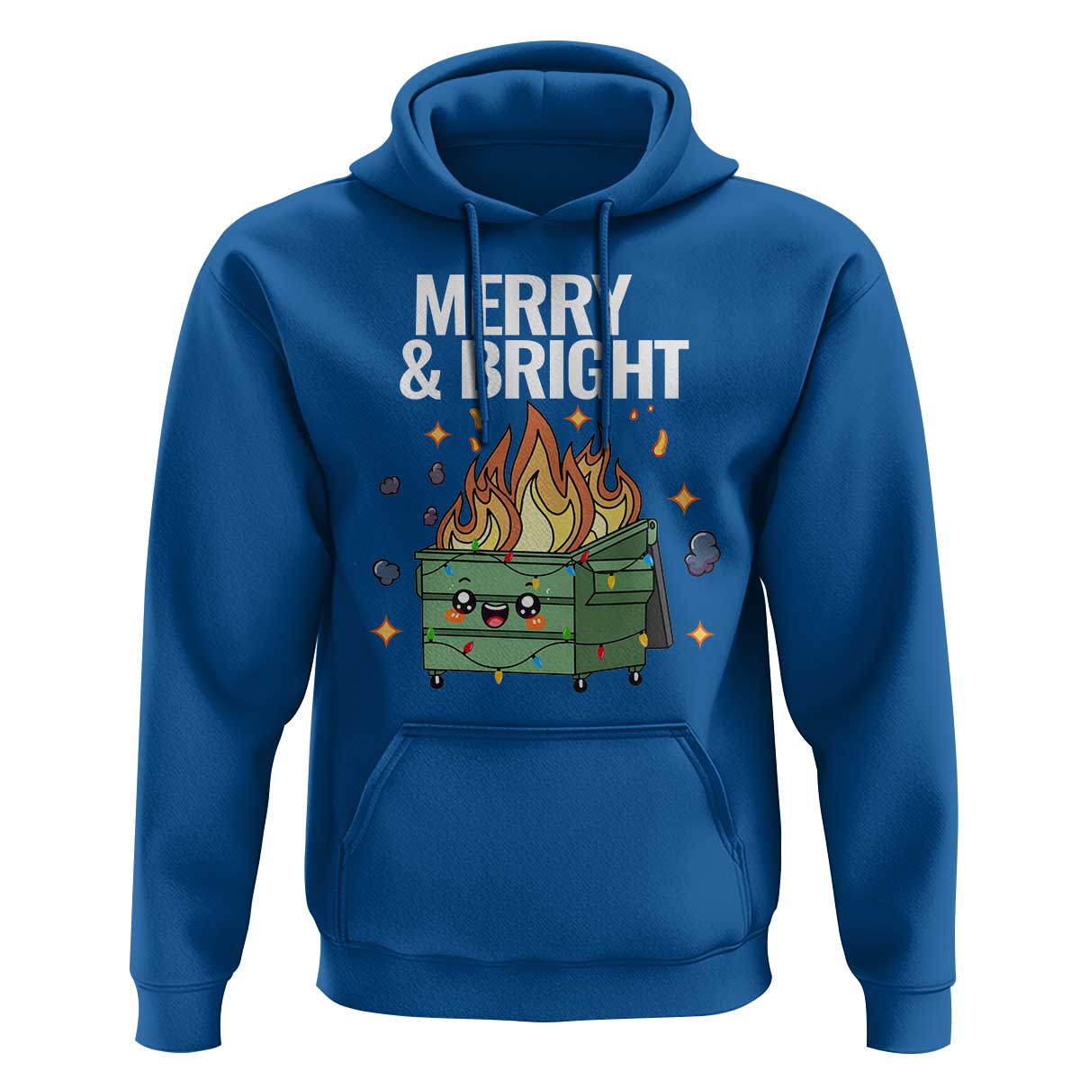 Funny Lil Fire Dumpster Christmas Hoodie Merry And Bright Xmas Led Lights