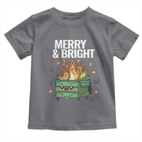 Funny Lil Fire Dumpster Christmas Toddler T Shirt Merry And Bright Xmas Led Lights