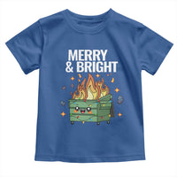 Funny Lil Fire Dumpster Christmas Toddler T Shirt Merry And Bright Xmas Led Lights