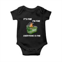 Funny It's Fine I'm Everything Is Fine 2024 Baby Onesie Lil Dumpster Fire