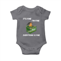 Funny It's Fine I'm Everything Is Fine 2024 Baby Onesie Lil Dumpster Fire