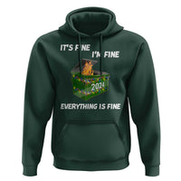 Funny It's Fine I'm Everything Is Fine 2024 Christmas Hoodie Lil Dumpster Fire