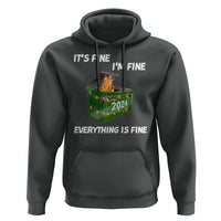 Funny It's Fine I'm Everything Is Fine 2024 Christmas Hoodie Lil Dumpster Fire