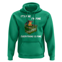 Funny It's Fine I'm Everything Is Fine 2024 Christmas Hoodie Lil Dumpster Fire