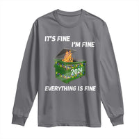 Funny It's Fine I'm Everything Is Fine 2024 Long Sleeve Shirt Lil Dumpster Fire