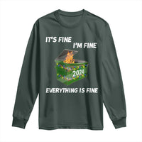 Funny It's Fine I'm Everything Is Fine 2024 Long Sleeve Shirt Lil Dumpster Fire