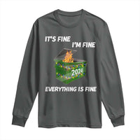 Funny It's Fine I'm Everything Is Fine 2024 Long Sleeve Shirt Lil Dumpster Fire