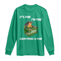 Funny It's Fine I'm Everything Is Fine 2024 Long Sleeve Shirt Lil Dumpster Fire