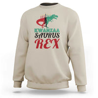 Kwanzaa Saurus Rex Kinara Candles Dinosaur T-rex African Heritage Sweatshirt - Wonder Print Shop