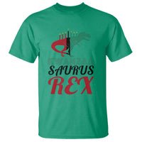 Kwanzaa Saurus Rex Kinara Candles Dinosaur T-rex African Heritage T Shirt - Wonder Print Shop