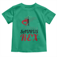 Kwanzaa Saurus Rex Kinara Candles Dinosaur T-rex African Heritage Toddler T Shirt