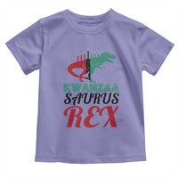 Kwanzaa Saurus Rex Kinara Candles Dinosaur T-rex African Heritage Toddler T Shirt