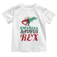 Kwanzaa Saurus Rex Kinara Candles Dinosaur T-rex African Heritage Toddler T Shirt