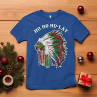 Funny Christmas Native American T Shirt Ho Ho Ho Lay Vintage War Bonnet - Wonder Print Shop
