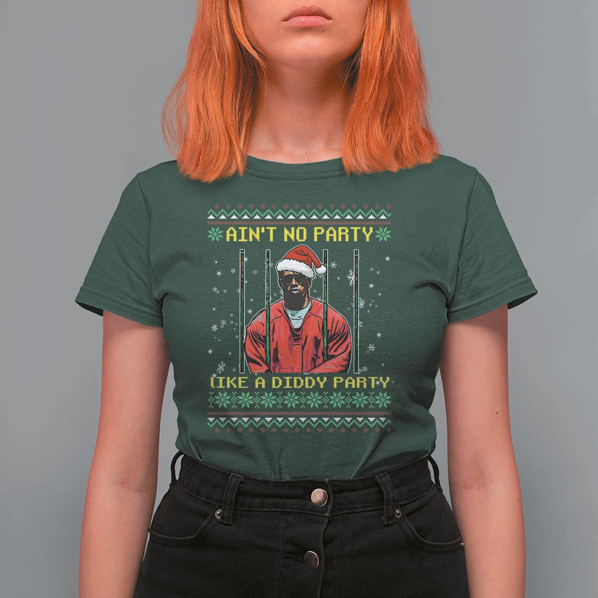Funny Diddy Ain't No Party Like A Diddy Party Christmas T Shirt For Women - Wonder Print Shop