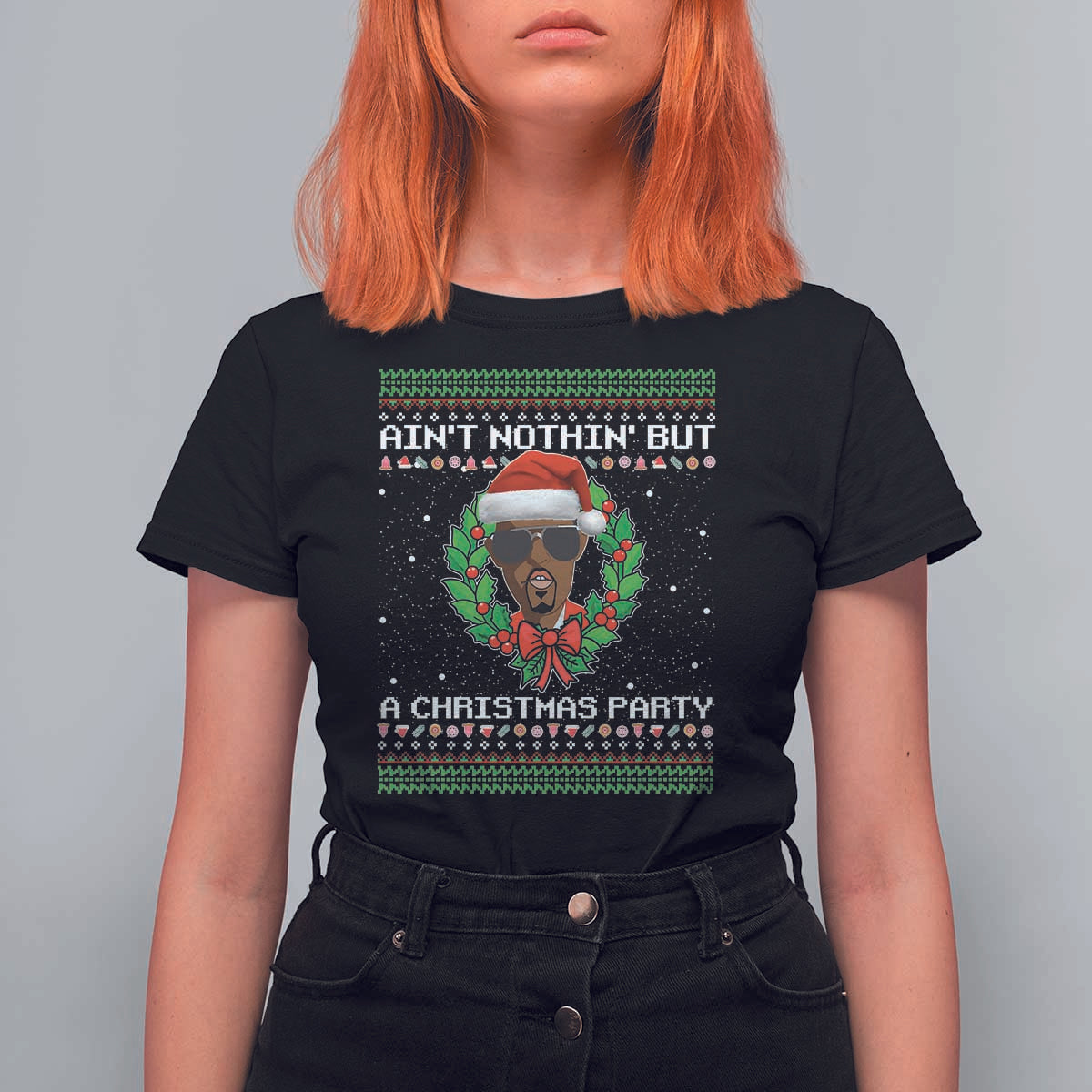 Funny Diddy Ain't Nothin' But A Christmas Party T Shirt For Women - Wonder Print Shop