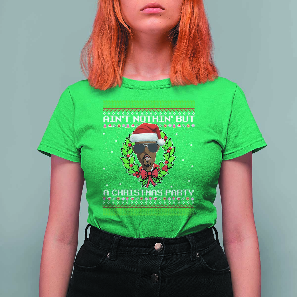 Funny Diddy Ain't Nothin' But A Christmas Party T Shirt For Women - Wonder Print Shop