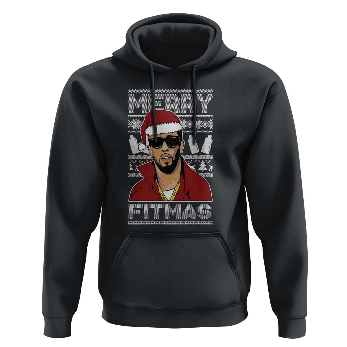 Funny Dirty Santa Diddy Merry Fitmas Hoodie