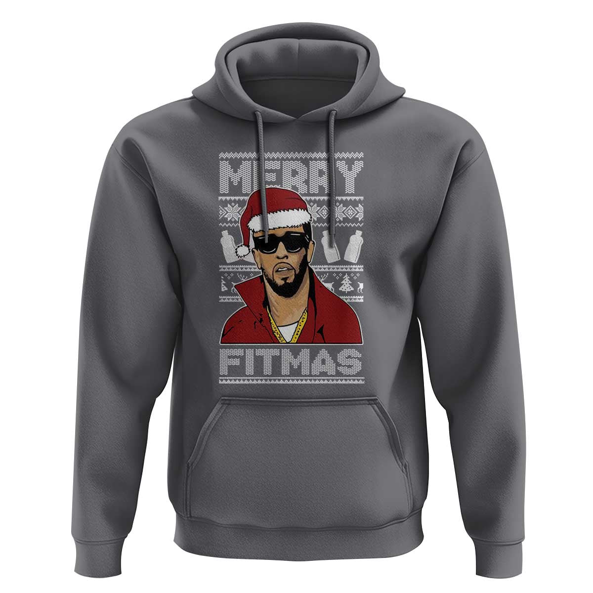Funny Dirty Santa Diddy Merry Fitmas Hoodie